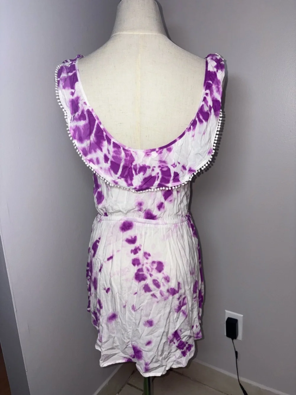 Victoria Secret Purple Tie-Dye Cruise Mini Swimsuit Coverup Sun Dress Size XS - Picture 14 of 14